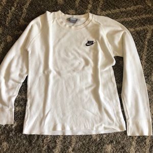 Nike men’s large. White shirt brown embroidery